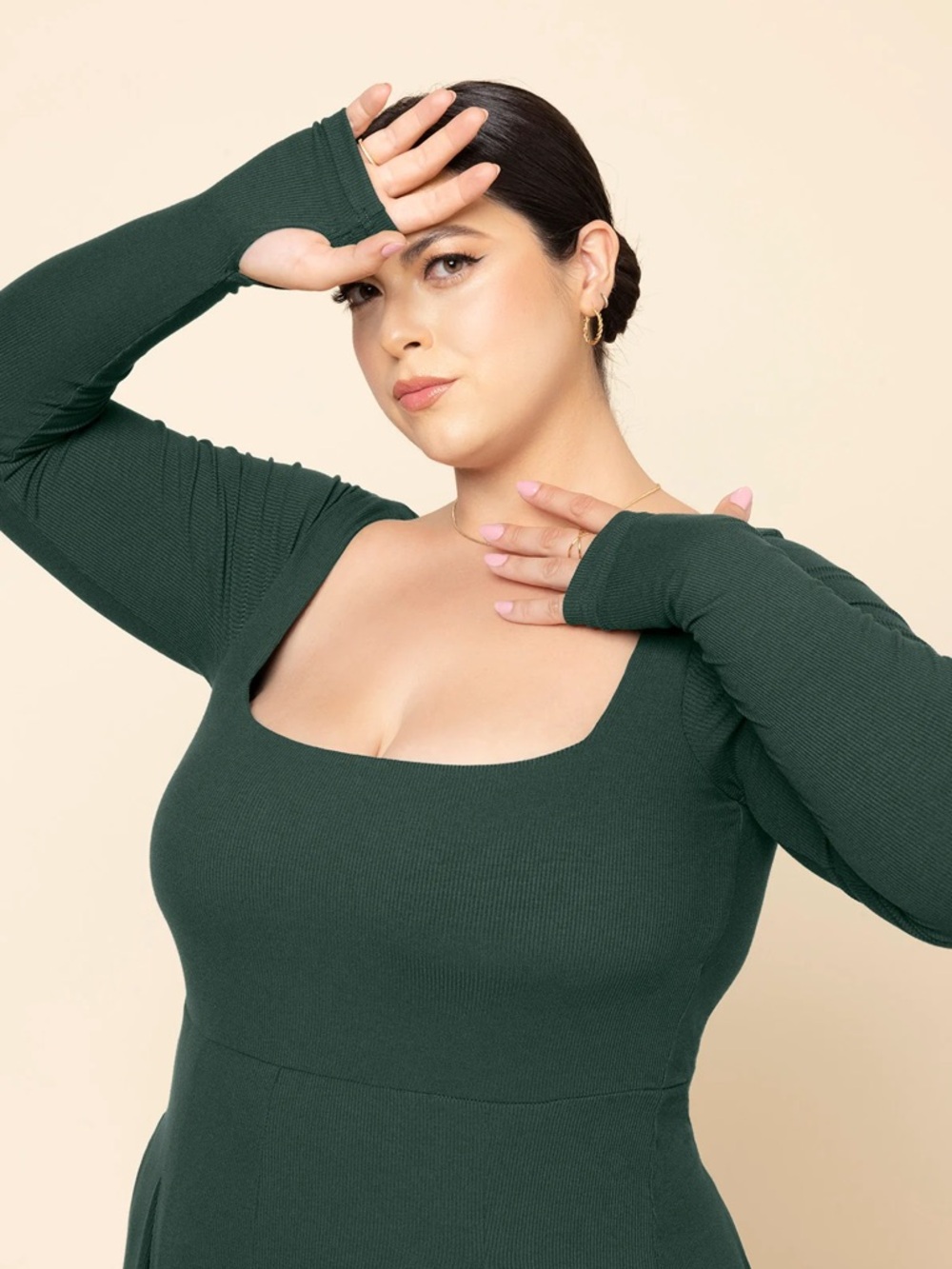 Popflex flare jumpsuit NWOT in pine